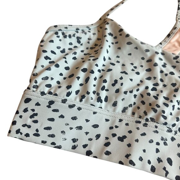 Varley Blue Animal Print Sports Bra Workout Athletic Athleisure Size Medium - Picture 5 of 10